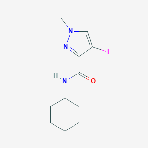 molecular formula C11H16IN3O B334915 N-cyclohexyl-4-iodo-1-methyl-1H-pyrazole-3-carboxamide 