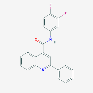 molecular formula C22H14F2N2O B334933 N-(3,4-Difluorophenyl)-2-phenyl-4-quinolinecarboxamide 
