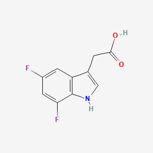 molecular formula C10H7F2NO2 B3349349 2-(5,7-Difluoro-1H-indol-3-yl)acetic acid CAS No. 215363-30-7
