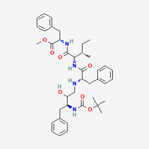 molecular formula C40H54N4O7 B3349359 methyl (2S)-2-[[(2S,3S)-2-[[(2S)-2-[[(3S)-3-(tert-butoxycarbonylamino)-2-hydroxy-4-phenyl-butyl]amino]-3-phenyl-propanoyl]amino]-3-methyl-pentanoyl]amino]-3-phenyl-propanoate CAS No. 215511-56-1