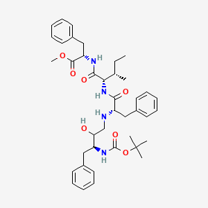 methyl (2S)-2-[[(2S,3S)-2-[[(2S)-2-[[(3S)-3-(tert-butoxycarbonylamino)-2-hydroxy-4-phenyl-butyl]amino]-3-phenyl-propanoyl]amino]-3-methyl-pentanoyl]amino]-3-phenyl-propanoate