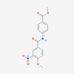 molecular formula C16H14N2O6 B334936 Methyl 4-[(4-methoxy-3-nitrobenzoyl)amino]benzoate 