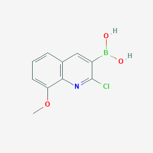 molecular formula C10H9BClNO3 B3349475 (2-Chloro-8-methoxy-3-quinolinyl)-boronic acid CAS No. 220506-64-9