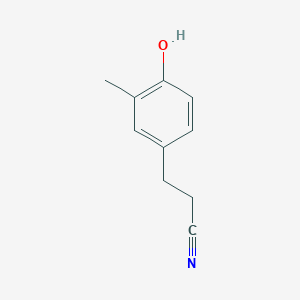 molecular formula C10H11NO B3349595 3-(4-Hydroxy-3-methyl-phenyl)propanenitrile CAS No. 22516-99-0