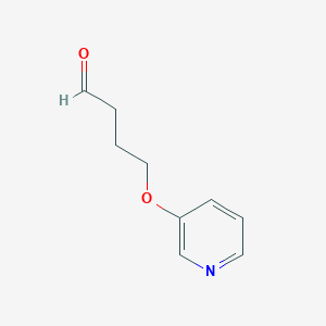 molecular formula C9H11NO2 B3349639 Butanal, 4-(3-pyridinyloxy)- (9CI) CAS No. 228546-48-3