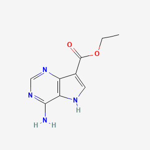 Ethyl 4-amino-5h-pyrrolo[3,2-d]pyrimidine-7-carboxylate
