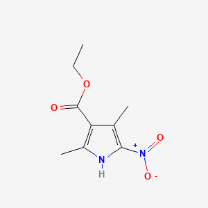 molecular formula C9H12N2O4 B3349707 1H-Pyrrole-3-carboxylic acid, 2,4-dimethyl-5-nitro-, ethyl ester CAS No. 23314-05-8