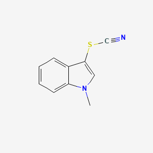 molecular formula C10H8N2S B3349743 N-Methyl-3-thiocyanatoindole CAS No. 23518-17-4