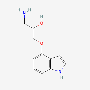 molecular formula C11H14N2O2 B3349764 2-Propanol, 1-amino-3-(1H-indol-4-yloxy)- CAS No. 23694-87-3