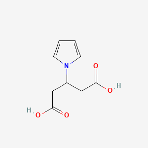 molecular formula C9H11NO4 B3349773 3-pyrrol-1-ylpentanedioic acid CAS No. 23757-03-1