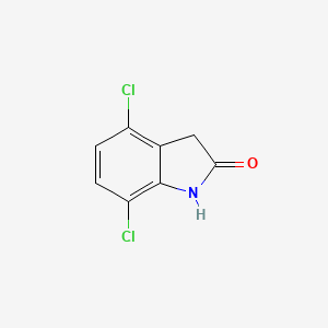 molecular formula C8H5Cl2NO B3349800 4,7-Dichloroindolin-2-one CAS No. 23872-22-2