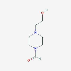 molecular formula C7H14N2O2 B3350087 4-(2-Hydroxyethyl)piperazine-1-carbaldehyde CAS No. 25209-64-7