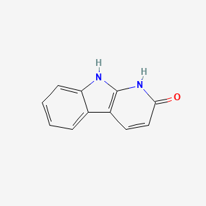molecular formula C11H8N2O B3350204 9H-Pyrido(2,3-b)indol-2-ol CAS No. 26148-60-7
