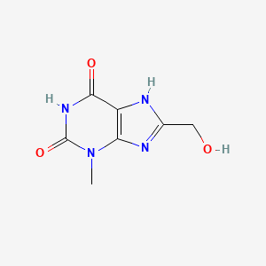 1H-Purine-2,6-dione, 3,9-dihydro-8-(hydroxymethyl)-3-methyl-