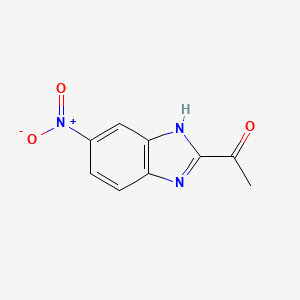 molecular formula C9H7N3O3 B3350393 Ethanone, 1-(5-nitro-1H-benzimidazol-2-yl)- CAS No. 2735-57-1