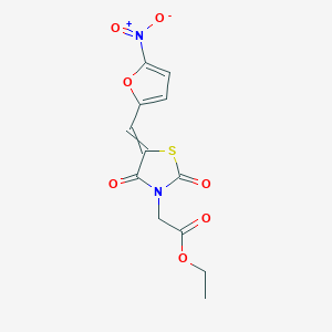 molecular formula C12H10N2O7S B3350429 Ethyl 2-[5-[(5-nitrofuran-2-yl)methylidene]-2,4-dioxo-1,3-thiazolidin-3-yl]acetate CAS No. 27550-27-2