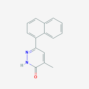molecular formula C15H12N2O B3350523 4-Methyl-6-(naphthalen-1-yl)pyridazin-3(2H)-one CAS No. 28657-58-1