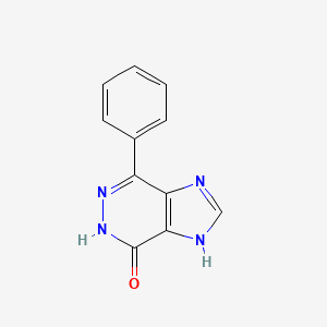 molecular formula C11H8N4O B3350750 7-Phenyl-1,5-dihydro-imidazo[4,5-d]pyridazin-4-one CAS No. 299166-47-5