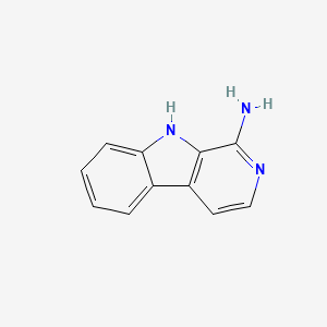 molecular formula C11H9N3 B3350819 1-Amino-9H-pyrido(3,4-b)indole CAS No. 30684-41-4