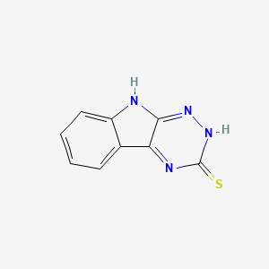 molecular formula C9H6N4S B3350880 1H-[1,2,4]Triazino[6,5-b]indole-3-thiol CAS No. 31481-99-9