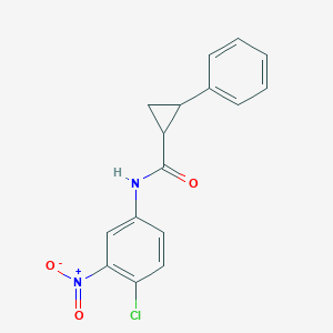 molecular formula C16H13ClN2O3 B335091 N-{4-chloro-3-nitrophenyl}-2-phenylcyclopropanecarboxamide 