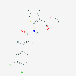 molecular formula C19H19Cl2NO3S B335100 Isopropyl 2-{[3-(3,4-dichlorophenyl)acryloyl]amino}-4,5-dimethyl-3-thiophenecarboxylate 