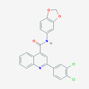 molecular formula C23H14Cl2N2O3 B335104 N-(1,3-benzodioxol-5-yl)-2-(3,4-dichlorophenyl)quinoline-4-carboxamide 