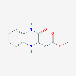 molecular formula C11H10N2O3 B3351104 Methyl 2-(3-oxo-1,4-dihydroquinoxalin-2-ylidene)acetate CAS No. 33350-84-4