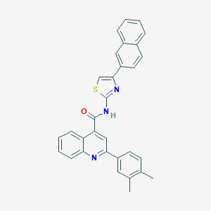 molecular formula C31H23N3OS B335113 2-(3,4-dimethylphenyl)-N-[4-(naphthalen-2-yl)-1,3-thiazol-2-yl]quinoline-4-carboxamide 