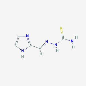 molecular formula C5H7N5S B3351135 Hydrazinecarbothioamide, 2-(1H-imidazol-2-ylmethylene)- CAS No. 33543-86-1