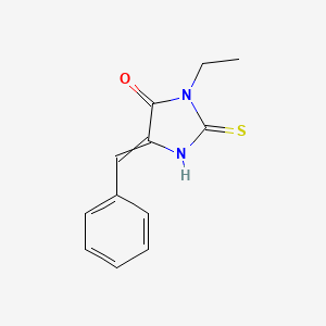 molecular formula C12H12N2OS B3351151 5-Benzylidene-3-ethyl-2-sulfanylideneimidazolidin-4-one CAS No. 33665-12-2