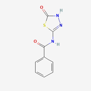 molecular formula C9H7N3O2S B3351170 Benzamide, N-(4,5-dihydro-5-oxo-1,3,4-thiadiazol-2-yl)- CAS No. 33901-26-7