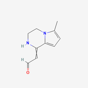 molecular formula C10H12N2O B3351294 (6-Methyl-3,4-dihydropyrrolo[1,2-a]pyrazin-1(2H)-ylidene)acetaldehyde CAS No. 345892-02-6