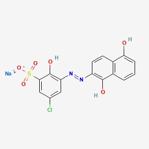 Sodium 5-chloro-3-((1,5-dihydroxy-2-naphthyl)azo)-2-hydroxybenzenesulphonate