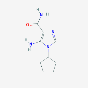 molecular formula C9H14N4O B3351587 5-amino-1-cyclopentyl-1H-imidazole-4-carboxamide CAS No. 37642-55-0