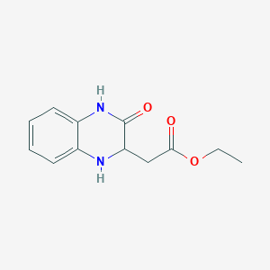 molecular formula C12H14N2O3 B3351619 Ethyl 2-(3-oxo-2,4-dihydro-1H-quinoxalin-2-yl)acetate CAS No. 37931-42-3