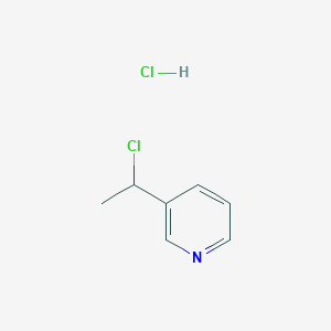 molecular formula C7H9Cl2N B3351663 3-(1-Chloroethyl)pyridine hydrochloride CAS No. 38835-88-0