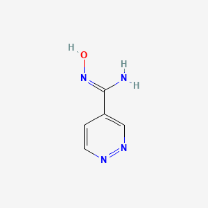 molecular formula C5H6N4O B3351700 N-hydroxypyridazine-4-carboximidamide CAS No. 39123-45-0