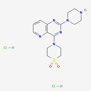 Pyrido(3,2-d)pyrimidine, 2-(1-piperazinyl)-4-(4-thiomorpholinyl)-, S,S-dioxide, dihydrochloride