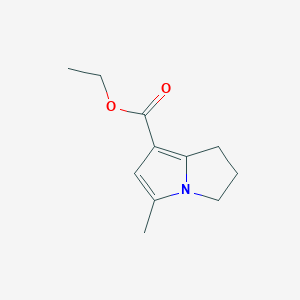 1H-Pyrrolizine-7-carboxylic acid, 2,3-dihydro-5-methyl-, ethyl ester