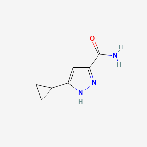 molecular formula C7H9N3O B3351830 5-cyclopropyl-1H-pyrazole-3-carboxamide CAS No. 401629-05-8
