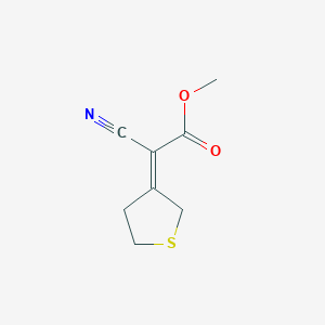 molecular formula C8H9NO2S B3351897 Methyl 2-cyano-2-(3-tetrahydro thienylidene) acetate CAS No. 40548-04-7