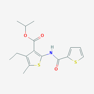 molecular formula C16H19NO3S2 B335194 isopropyl 4-ethyl-5-methyl-2-[(2-thienylcarbonyl)amino]-3-thiophenecarboxylate 