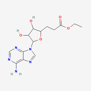 molecular formula C14H19N5O5 B3352028 Ethyl 3-(5-(6-amino-9H-purin-9-yl)-3,4-dihydroxytetrahydrofuran-2-yl)propanoate CAS No. 41355-18-4