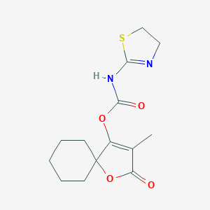 1-Oxa-2-oxo-3-methyl-4-(thiazoline carbamoyl)spiro(4.5)decane