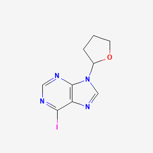 molecular formula C9H9IN4O B3352125 9H-Purine, 6-iodo-9-(tetrahydro-2-furyl)- CAS No. 42204-08-0