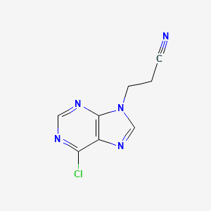 9h-Purine-9-propanenitrile, 6-chloro-
