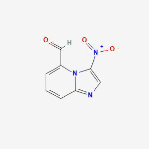 molecular formula C8H5N3O3 B3352168 3-Nitroimidazo[1,2-a]pyridine-5-carbaldehyde CAS No. 429690-44-8