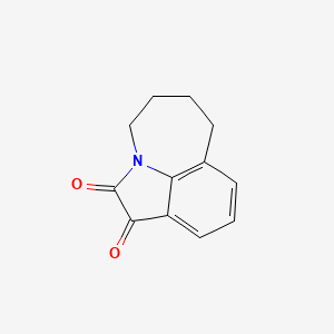 molecular formula C12H11NO2 B3352233 4,5,6,7-Tetrahydroazepino(3,2,1-hi)indole-1,2-dione CAS No. 4425-15-4