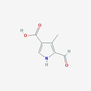 molecular formula C7H7NO3 B3352236 5-formyl-4-methyl-1H-pyrrole-3-carboxylic acid CAS No. 442563-21-5